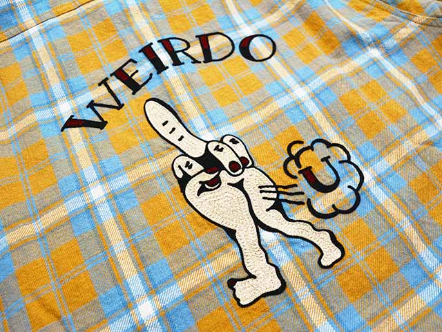 WEIRDO/ウィアード】2024SS「L/S Check Shirts”FUCK U”/ロングスリーブ