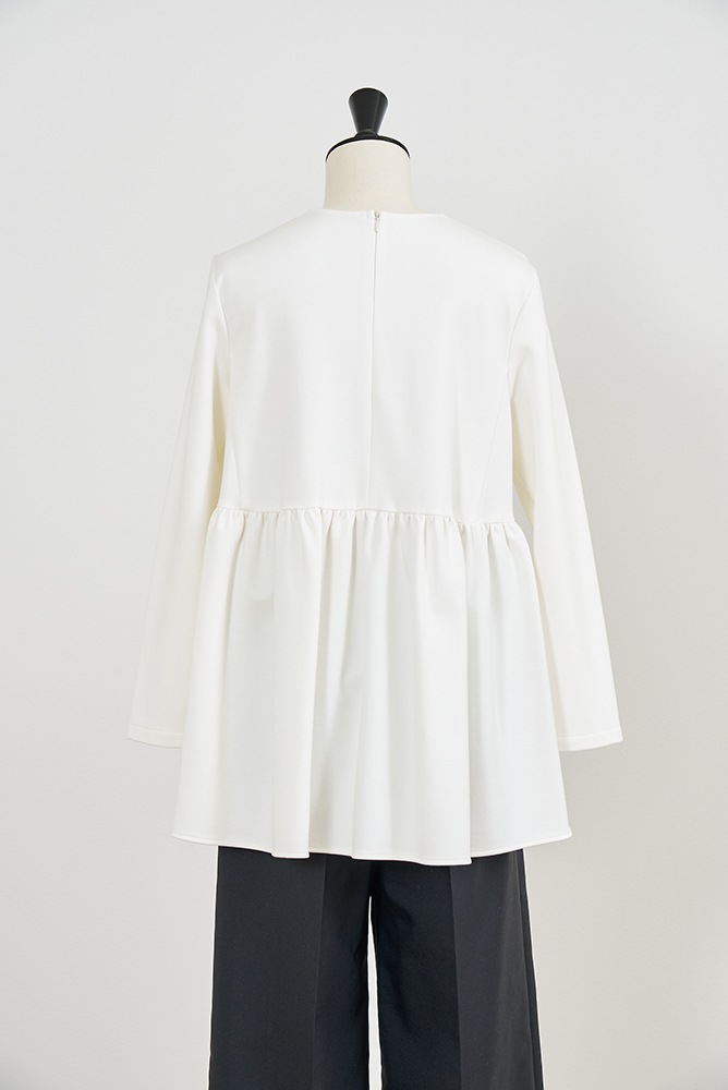 美品 yori ぬくぬくギャザーブラウス Black36 ぬくぬくギャザー