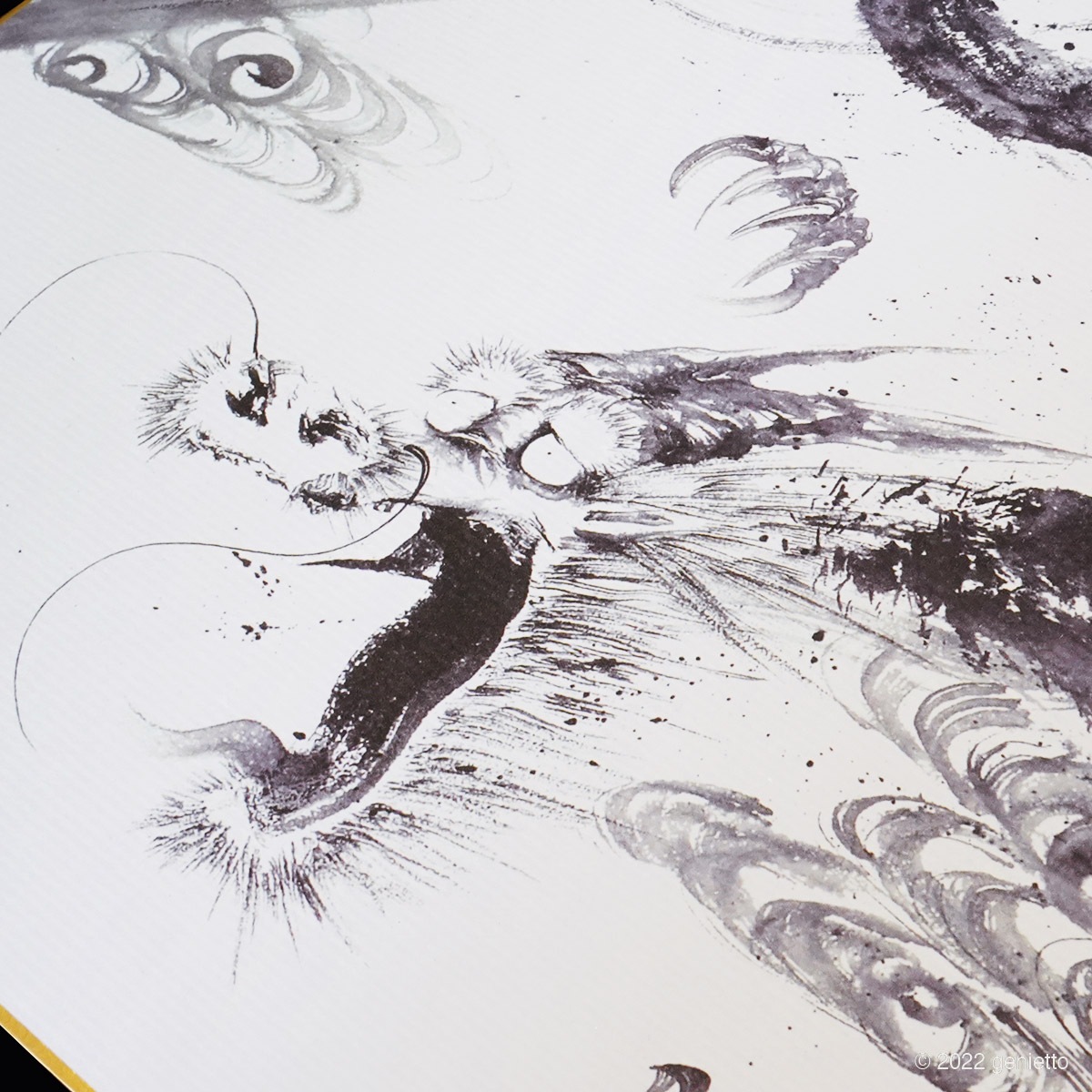 龍水紋 | 墨絵・陶墨画アーティスト 西元祐貴 Yu-ki Nishimoto