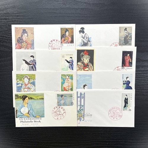 切手趣味週間 1967-74年 初日カバー 8種 セット | 初日カバー（FDC