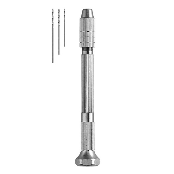 工具 『ドリル&頭部回転キャップ ピンバイス収納式 3本セット No.94-S