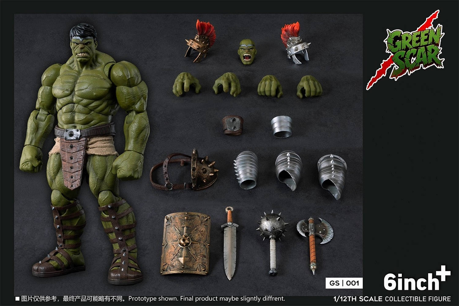 予約 6inchplus 1/12 グリーンスカー GS001 Greenscar Action Figure