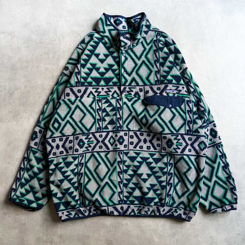 PATAGONIA Native Pattern Synchilla Snap-T GRAY/XXL パタゴニア