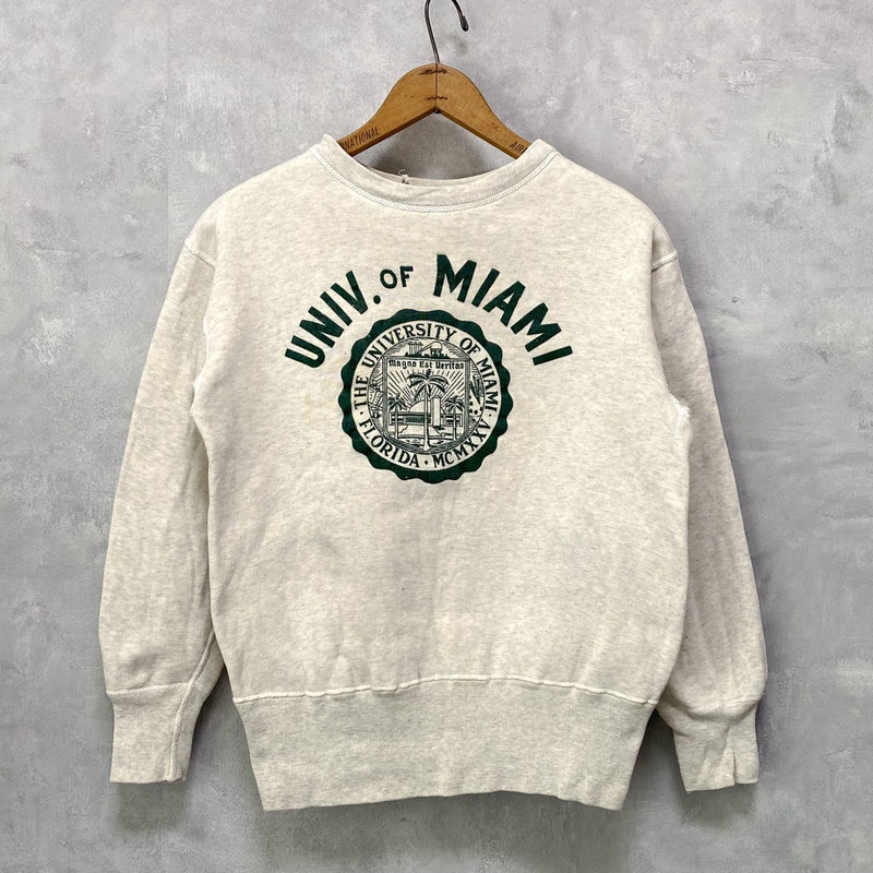 50s CHAMPION RUNNNING TAG FLOCKY PRINT SWEAT SHIRTS チャンピオン