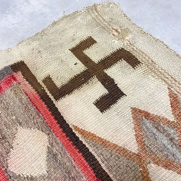 NAVAJO HANDWOVEN DOUBLE SADDLE BLANKET CIRCA 1900 