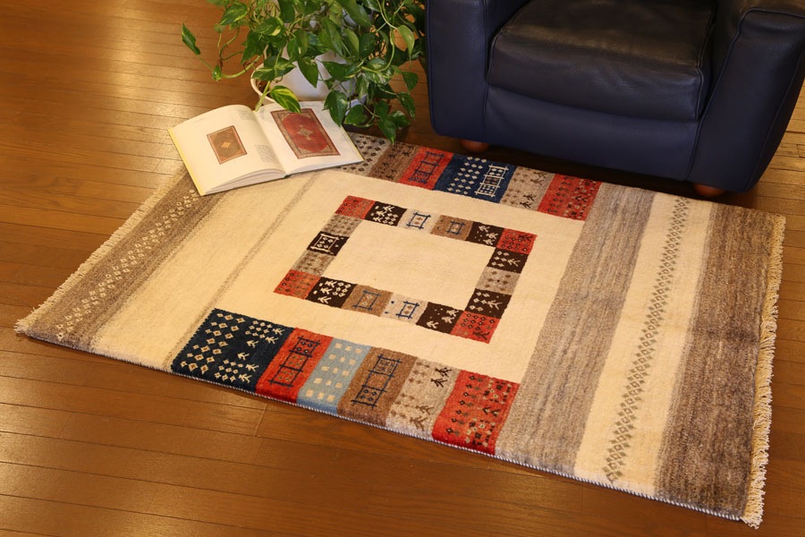 フロアー向けギャッベ 27300 【原産地】イラン シラーズ[UBRANDCODE