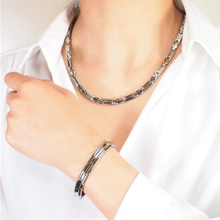 ネックレス＆ブレスレットセットト｜純ゲルマニウムのピークパイン