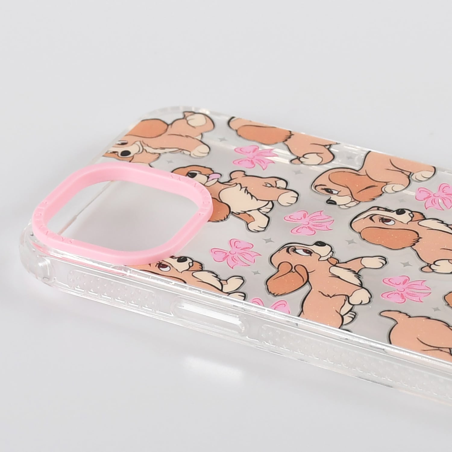 iPhone用 ケース レディ ピンクリボン ディズニー フィーリング