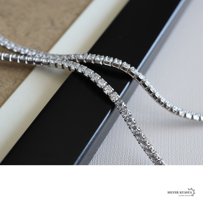 シルバー925 テニスチェーンネックレス [cn122] | お洒落なレディース