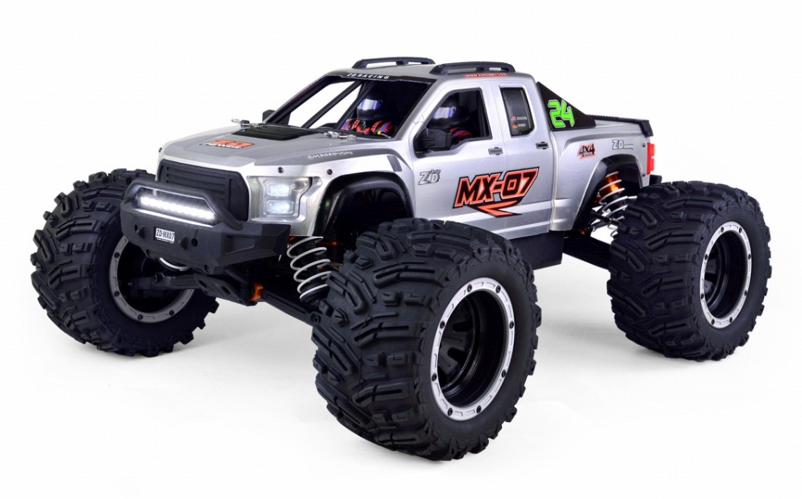在庫即納 New ZD Racing MX 07 1/7 4WD 80km/h 6S 8S Lipo 【シルバー