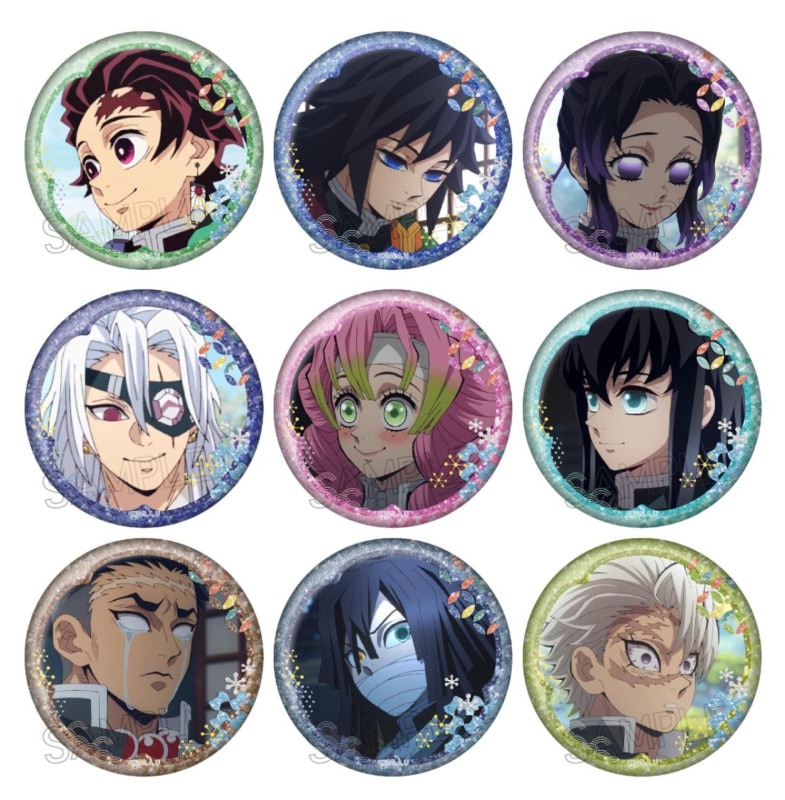 鬼滅の刃 モクテル ロト 缶バッジ 時透無一郎 4個 時透