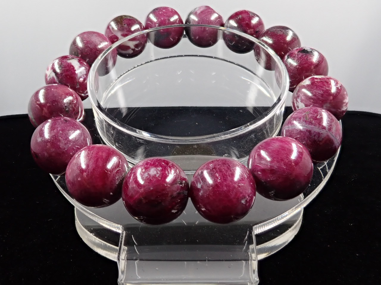 ルビーインクォーツ（ルビーシリカ／アイスルビー） ブレスレット 13.0