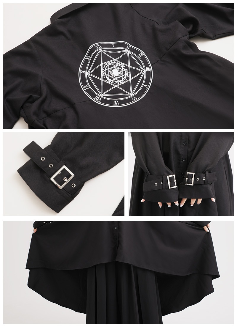 魔法陣プリントフィッシュテールロングシャツ ｜ Favoriteオリジナル