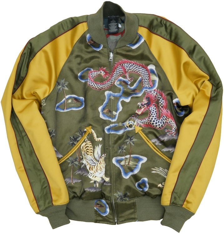 ダブルアールエル) RRL リバーシブル サテン ツアー ジャケット