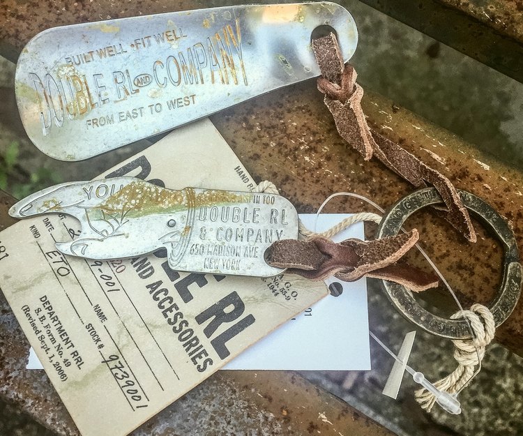 ダブルアールエル) RRL レザー キーホルダー 靴べら & ボトル