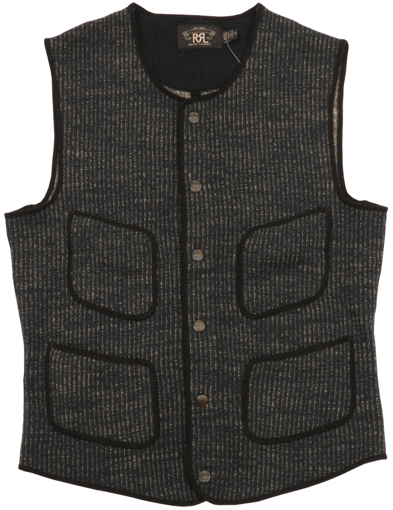 ダブルアールエル) RRL ブラウンズビーチ ベスト ブラック メンズ