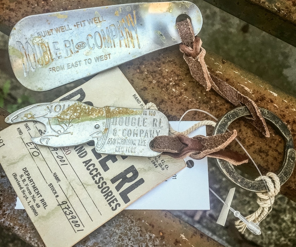 ダブルアールエル) RRL レザー キーホルダー 靴べら & ボトル