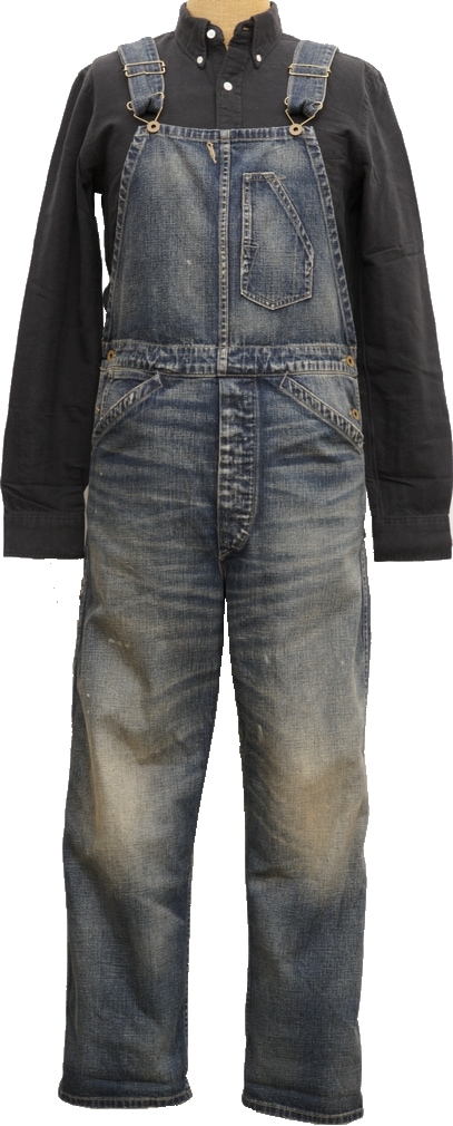 ダブルアールエル) RRL Dryton インディゴ デニム オーバーオール