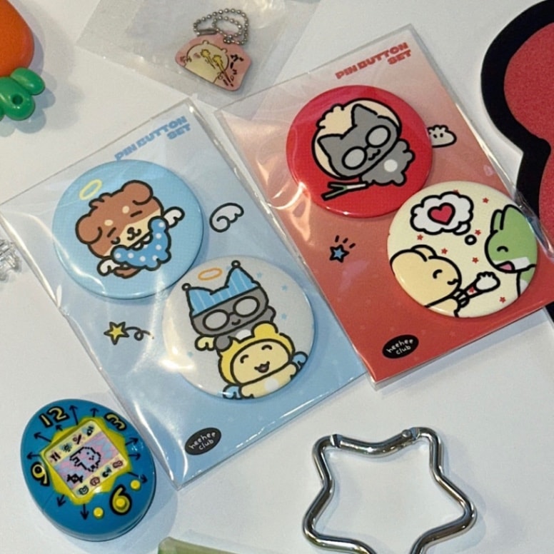 heeheeclub] 缶バッジセット - 2types | CATEGORY,STATIONARY,etc