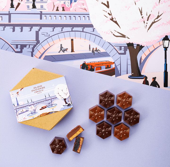 カレ・ピュール・ブール・プラリネ・サクラ 9個入り（2種）｜【公式