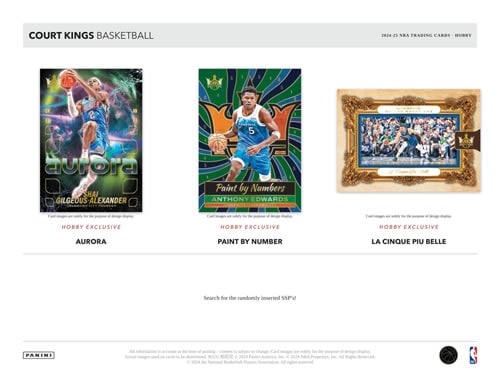 NBA 2024-25 PANINI COURT KINGS HOBBY BOX