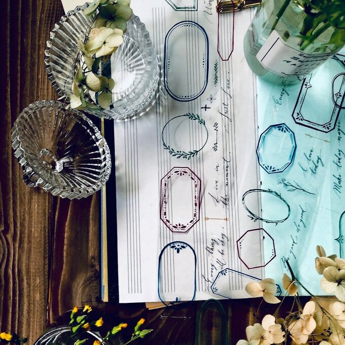 樂意Loidesign]刺繍柄 Nanduti クリアPETテープ(剥離紙付き) 台湾