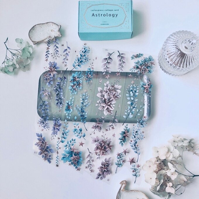 樂意Loidesign]星野 星葉柄 クリアPETテープ(剥離紙付き) 台湾