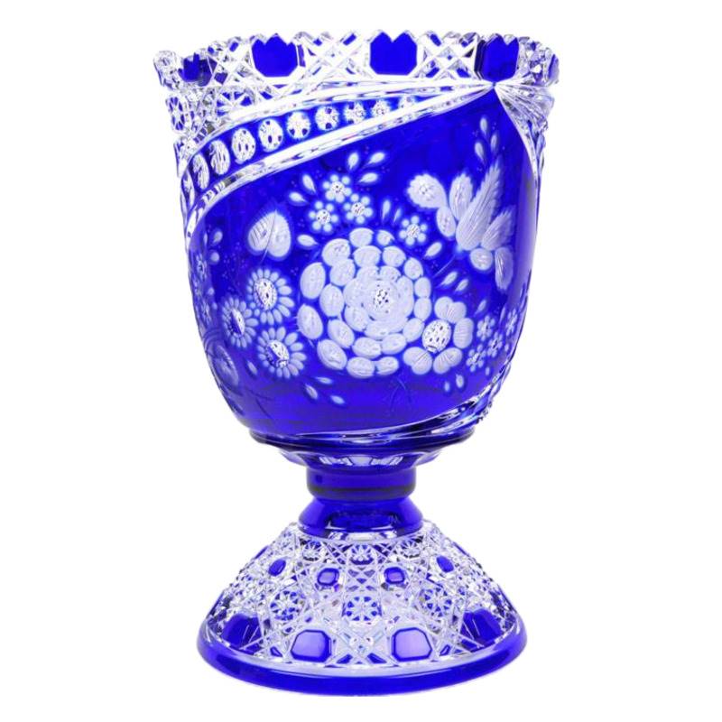 マイセンクリスタル ミスティックフラワー 色被せ花瓶 F2517/EO314/28B