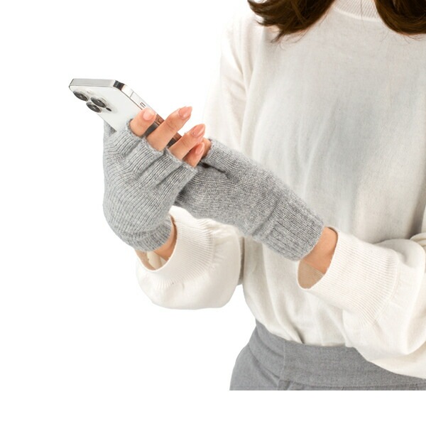 ジョンストンズ JOHNSTONS 手袋 カシミヤ フィンガーレスグローブ