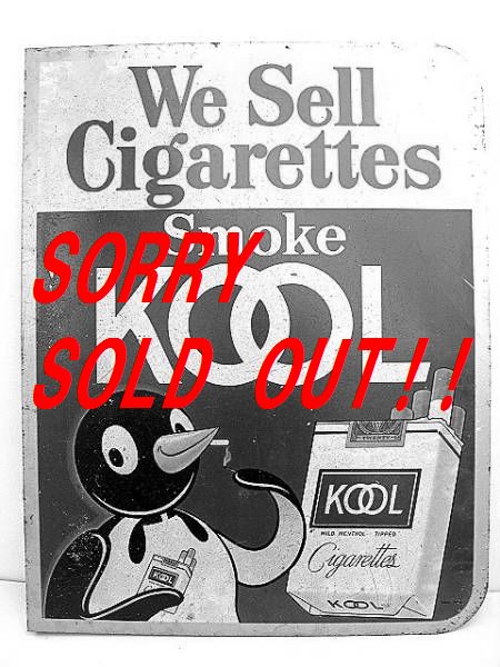 ☆レア！1950's KOOL クール ビンテージ たばこ フランジ 両面看板