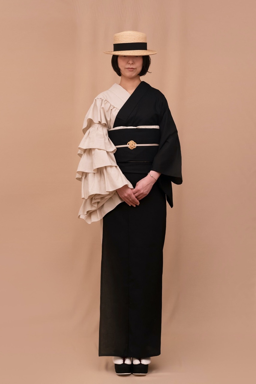 ウール(単衣)着物（葡萄（シロ）） SAK-WKM20181117 | さく研究所