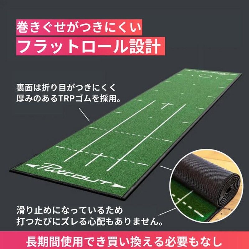 パターマット PuttOUT パットアウト ゴルフ スリム ミディアム ラージ