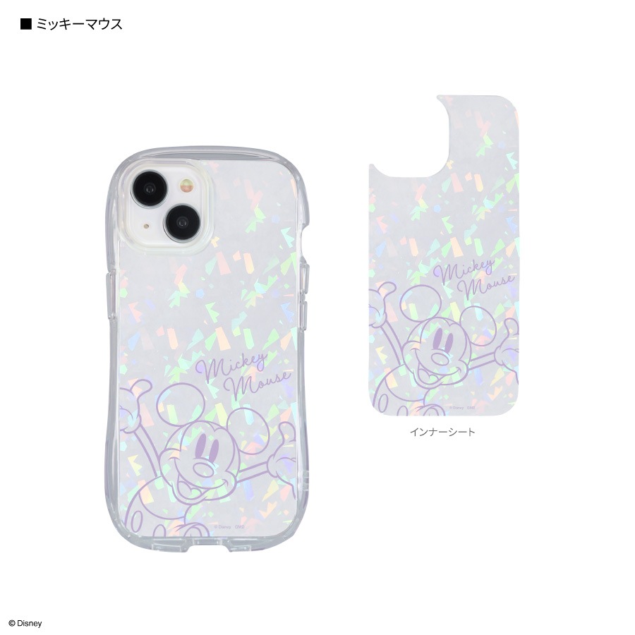 ディズニーキャラクター ／ iPhone 15 / 14 / 13 対応 クリスタル