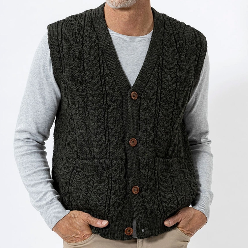 英国製 フィッシャーマンズ ベスト ウール メンズ[JM COOPER