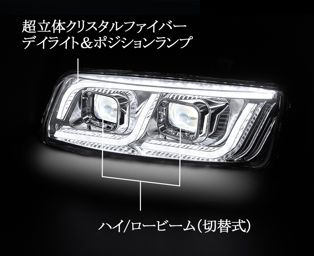 三菱ふそう中型トラック ファイター/ベストワンファイター用LEDヘッド
