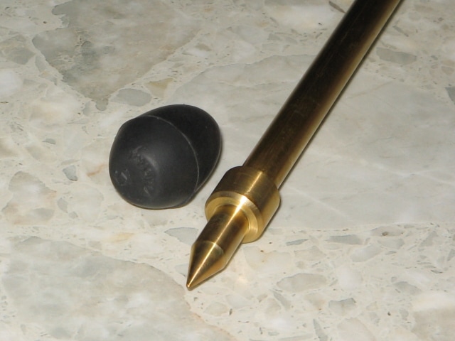 チェロ用10mm チタン エンドピン（まとめ買い可） 見附精機工業 チェロエンドピン チタン入り真鍮/10mm 見附精機工業