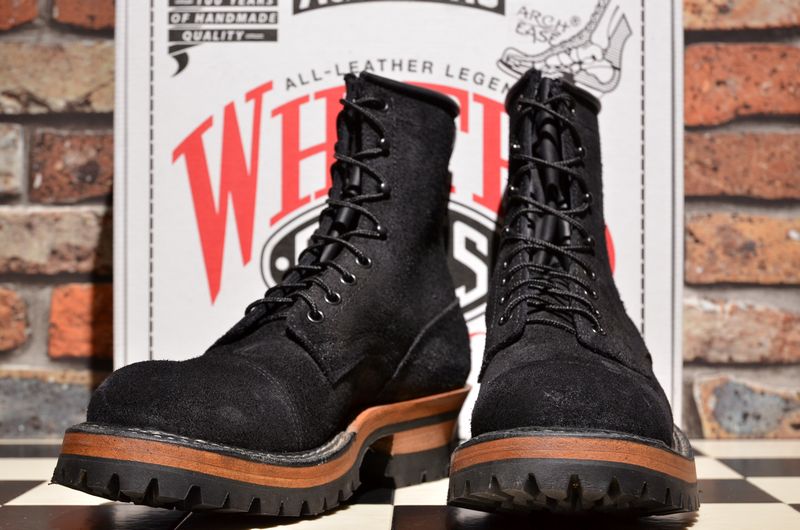 ホワイツ スモークジャンパー 7.5E ブラック ラフアウト 7