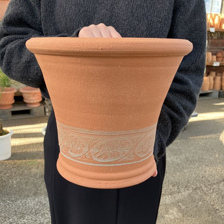 テラコッタ鉢 ウィッチフォード Whichford Tree Rose Roulette 387ss