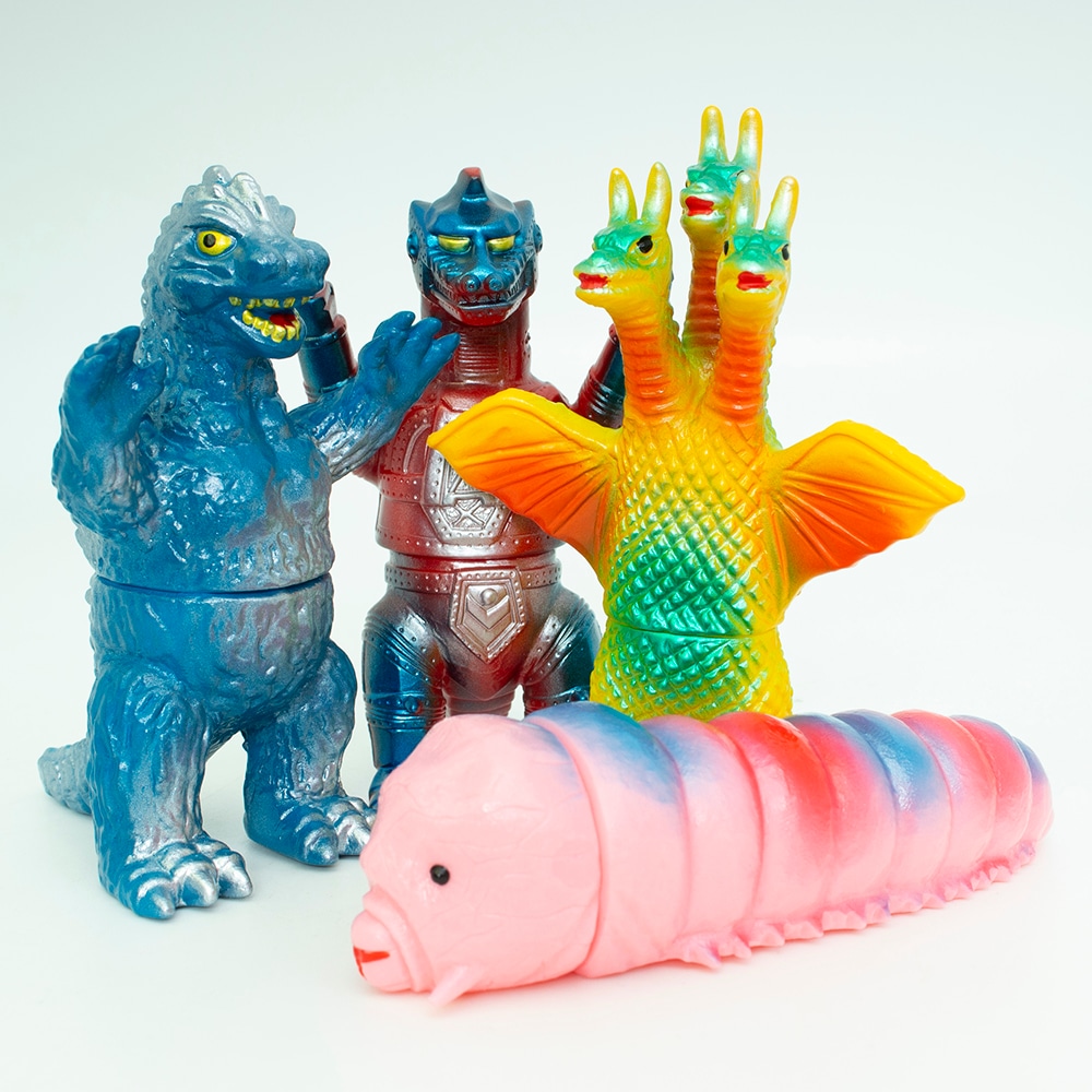 ソフビ】【ブルマァク】東宝ミニ怪獣4体セット/BULLMARK ブルマアク