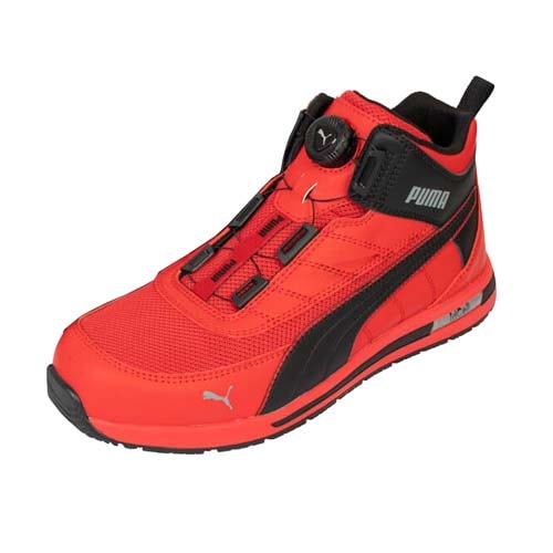 安全靴 プーマ PUMA TWISTBACK レッド DISK MID 63.215.0 25.0～28.0cm