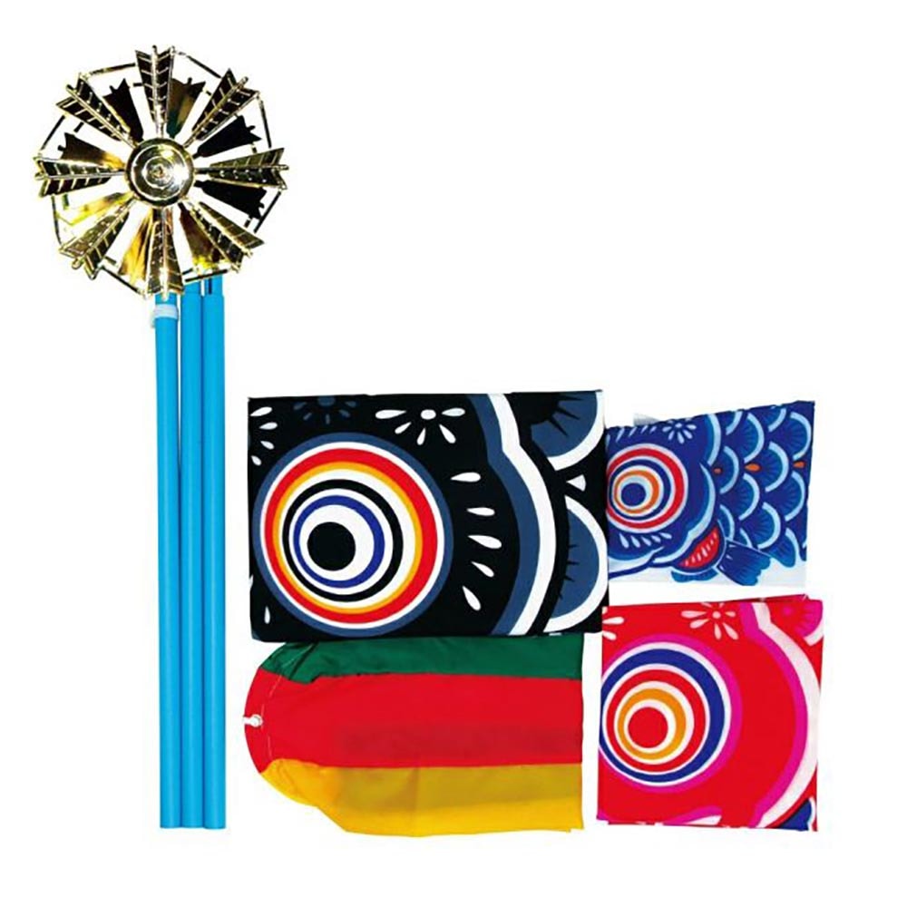 鯉のぼり 室内用 旭天竜 翔勇 家紋・名前入可能 全長180cm 黒鯉70cm