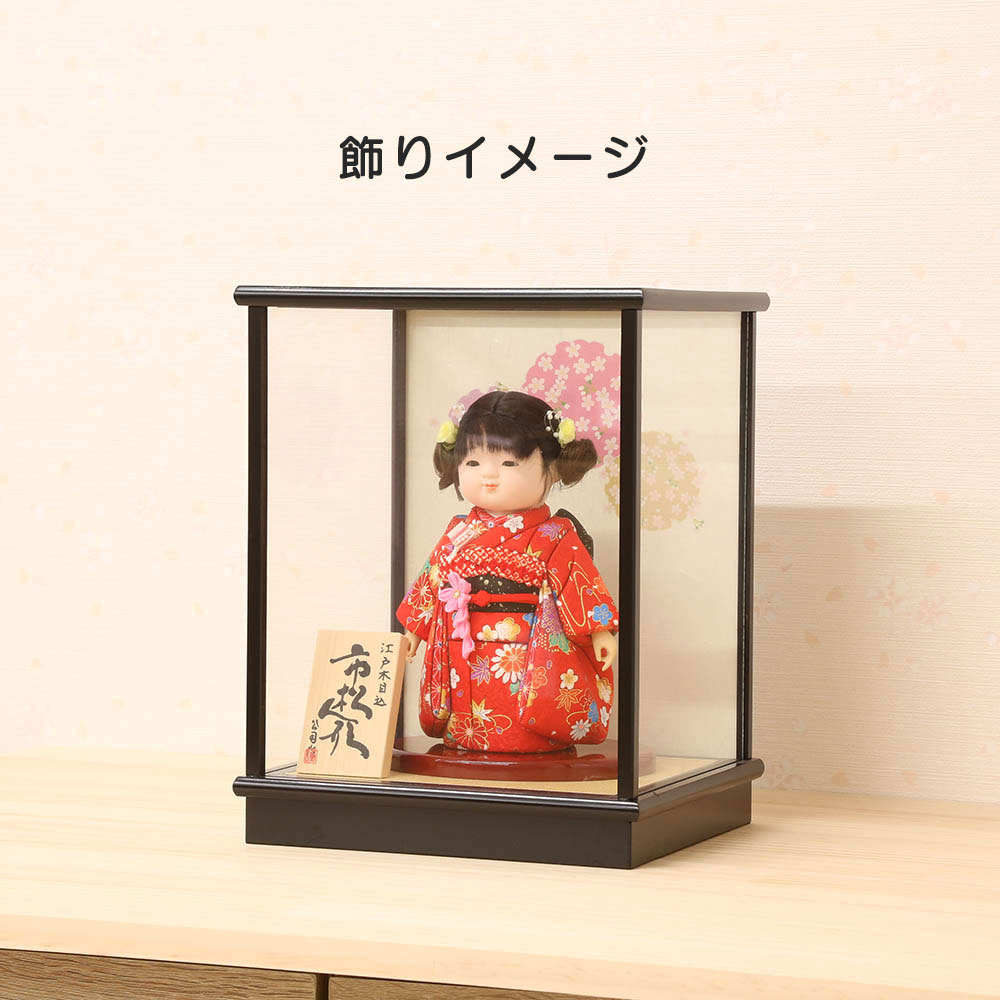 人形用 ガラスケース コレクター コレクション 観賞用 ケース 横幅25cm