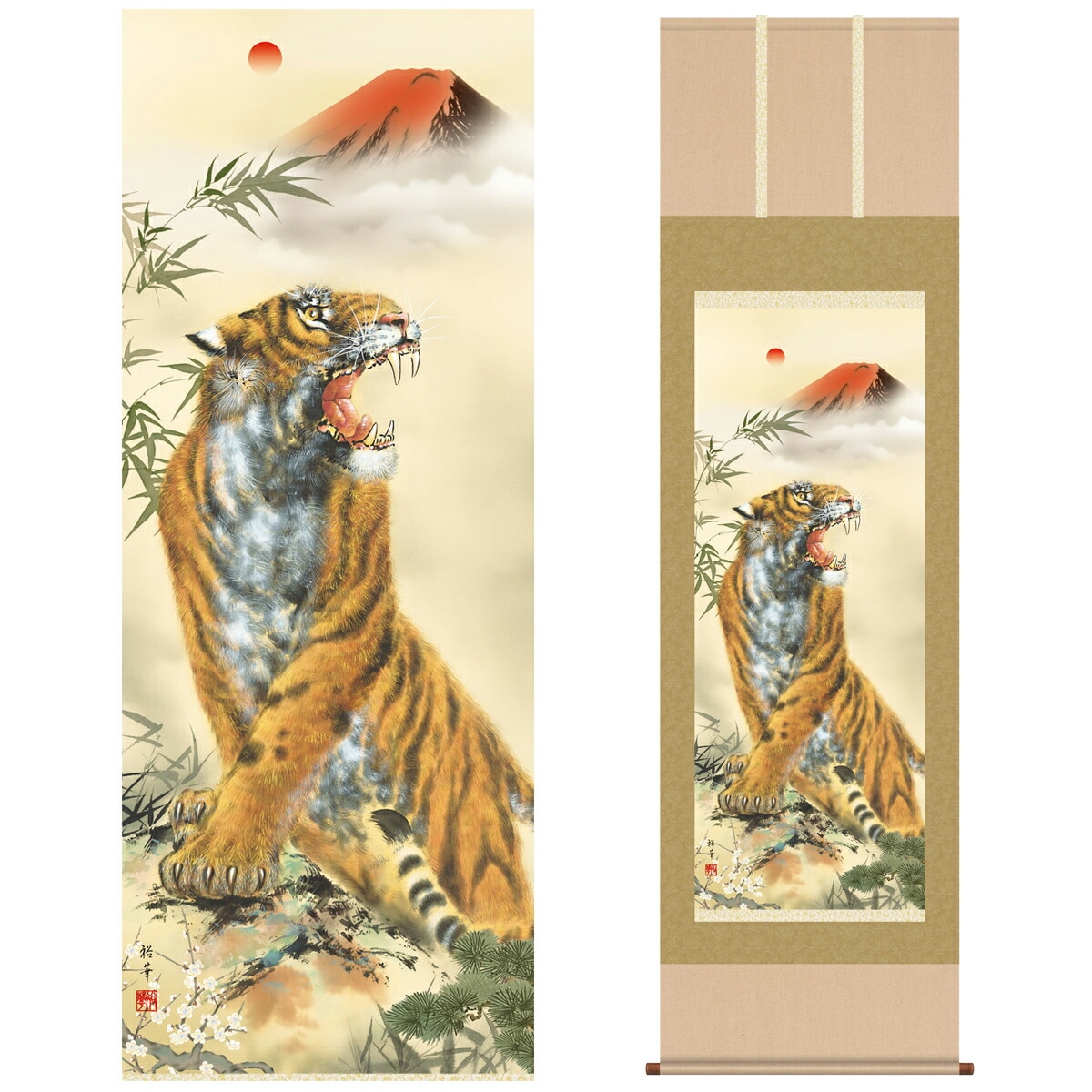 人物画 范曾 四条屏 掛け軸セット 防伪タグ付き／中国美術／床の間