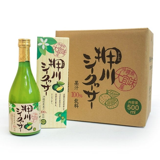 ☆送料無料☆リピーターさんの多い☆押川シークヮーサー500ml（果汁）6