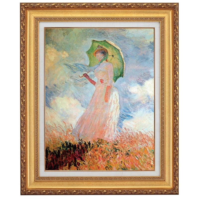 モネ 日傘を持つ女 10号 立体複製名画 美術品 レプリカ : アートの友社