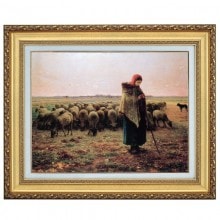 ミレー 「羊飼いの少女」 立体複製名画 6号 立体複製名画 【5