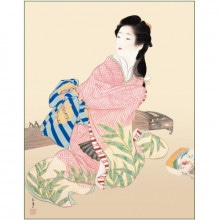 上村松園『新蛍』掛軸 : アートの友社 上村松園『新蛍』掛軸 112482