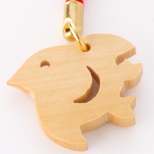 柘植根付】千鳥