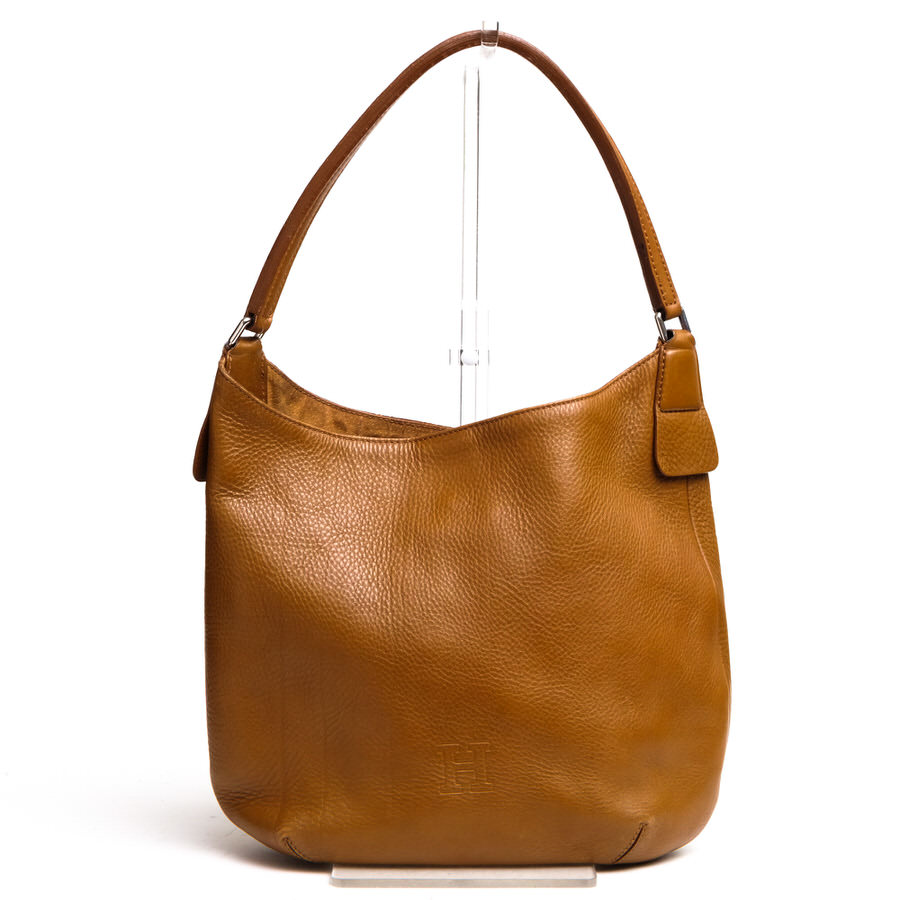 HIROFU Hロゴ / ヒロフ ハンドバッグ シボ革 シュリンクレザー 肩掛け