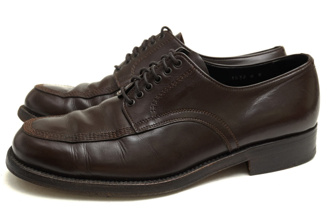 PRADA ビジネスシューズ 49 / プラダ サフィアーノ 牛革 プレーントゥ